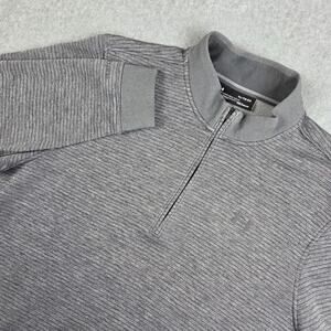 Under Armour XL Gray Stripe ColdGear Storm Quarter Zip